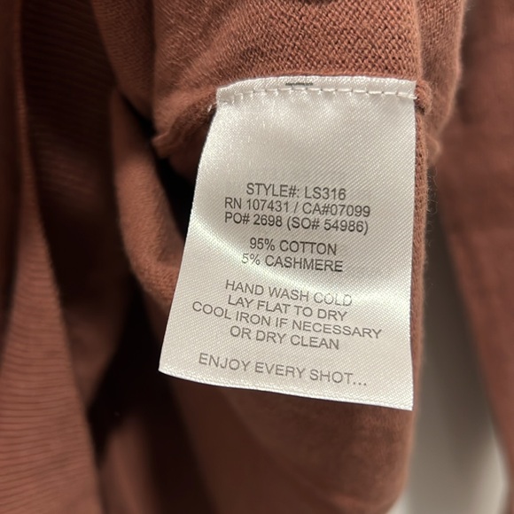 Like New Linksoul Chai Cotton Cashmere Crewneck Sweater Elbow Patch Size Large - Picture 5 of 5